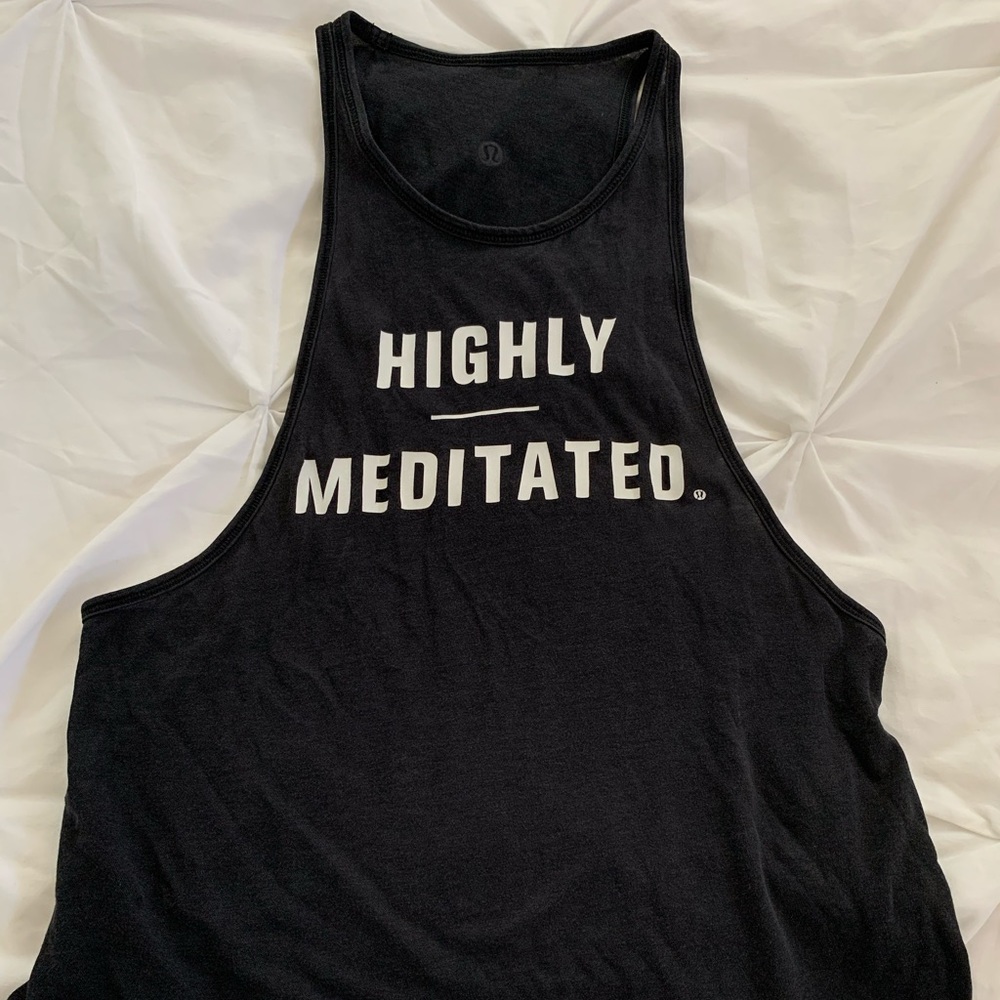 Lululemon Pima Cotton Black Tank/High neck